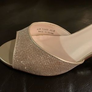 David’s Bridal gold heels